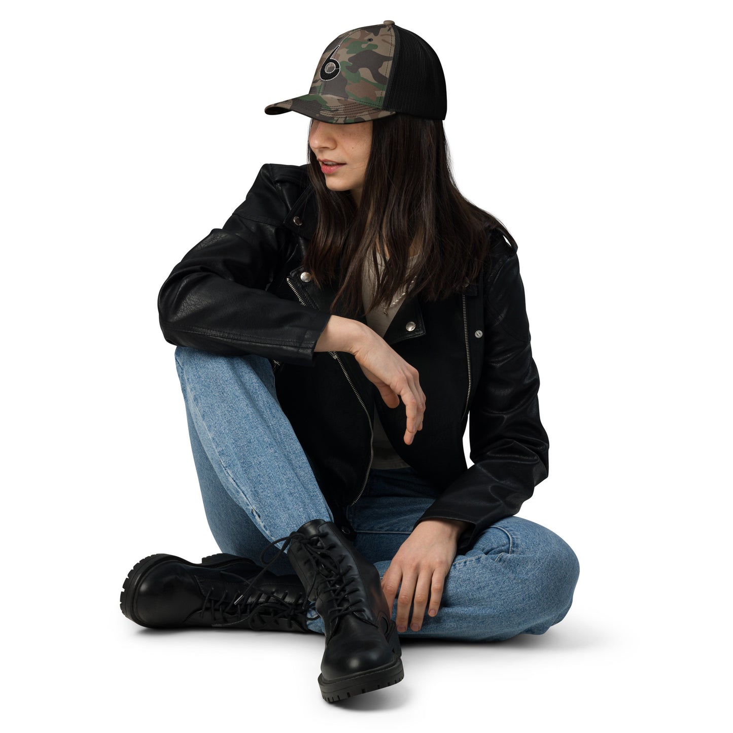 SICKENIN6 Camo Trucker Hat