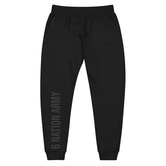 6 NATION ARMY Fleece Sweatpants (Black-on-Black)