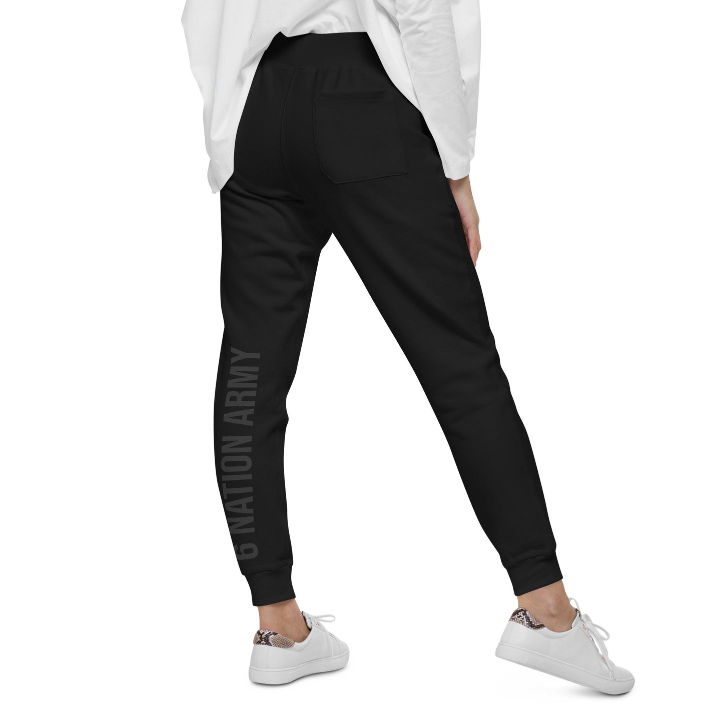 6 NATION ARMY Fleece Sweatpants (Black-on-Black)